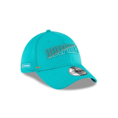 Miami Dolphins Gorra | New Era NFL Official Summer Sideline 39thirty Stretch Fit Cap Mexico - Azules